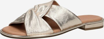CAPRICE Mules in Silver: front