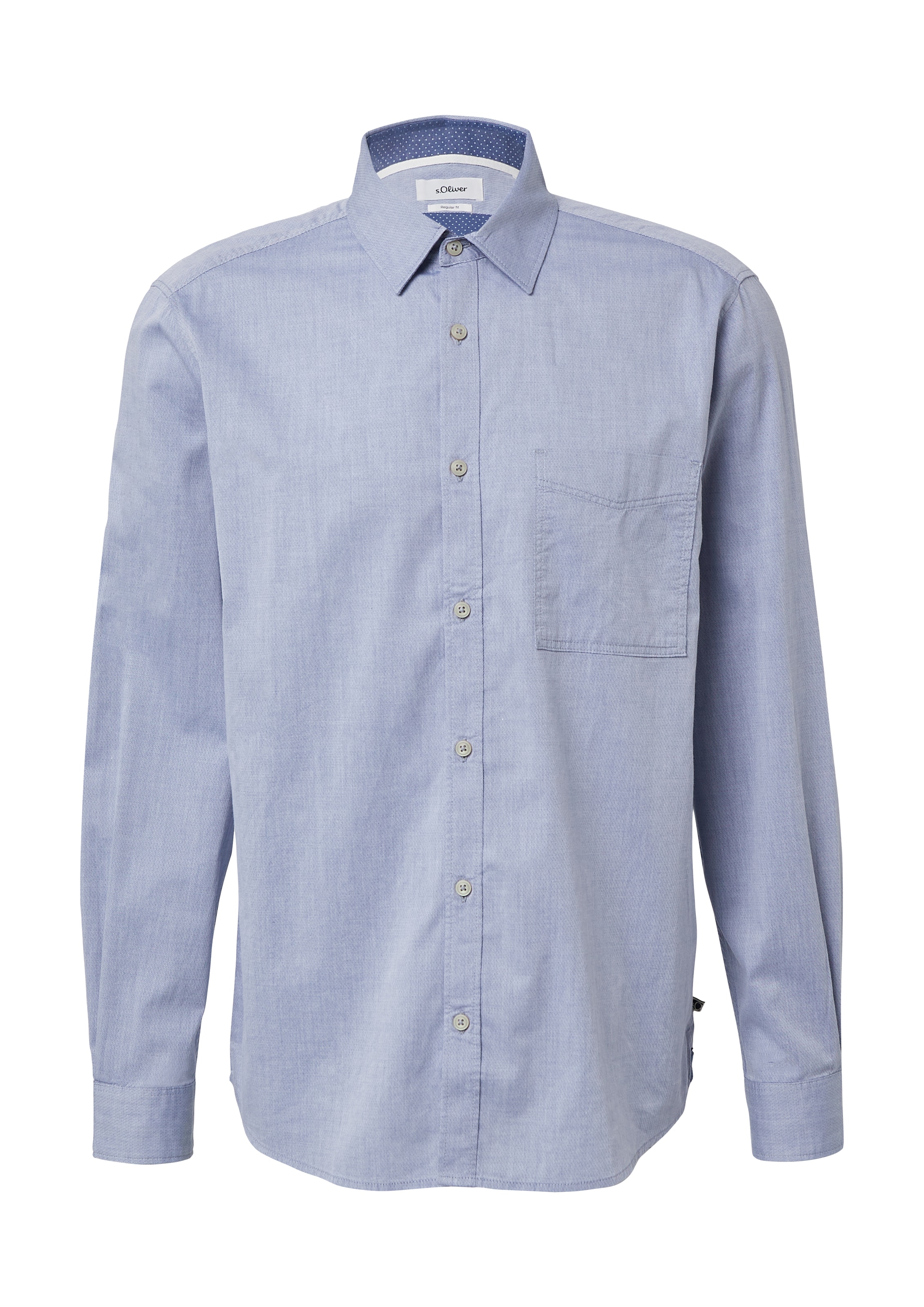 s.Oliver Regular Fit Hemd in Blau: Vorderseite