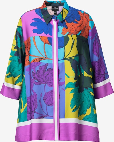 Ulla Popken Bluse in dunkelblau / jade / lila / fuchsia, Produktansicht