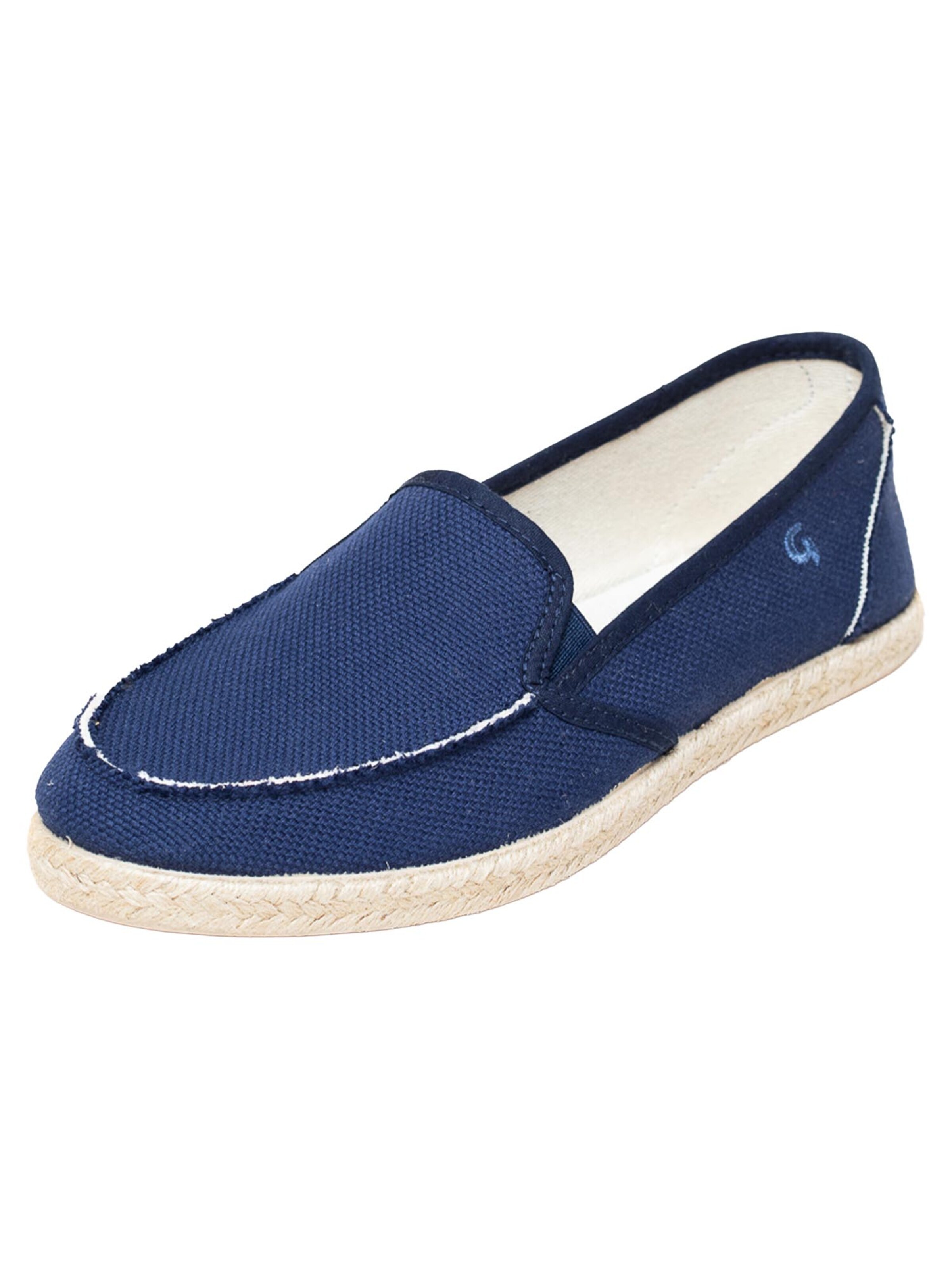 Gottstein Moccasin 'Camping Linen Sailor' in Blue