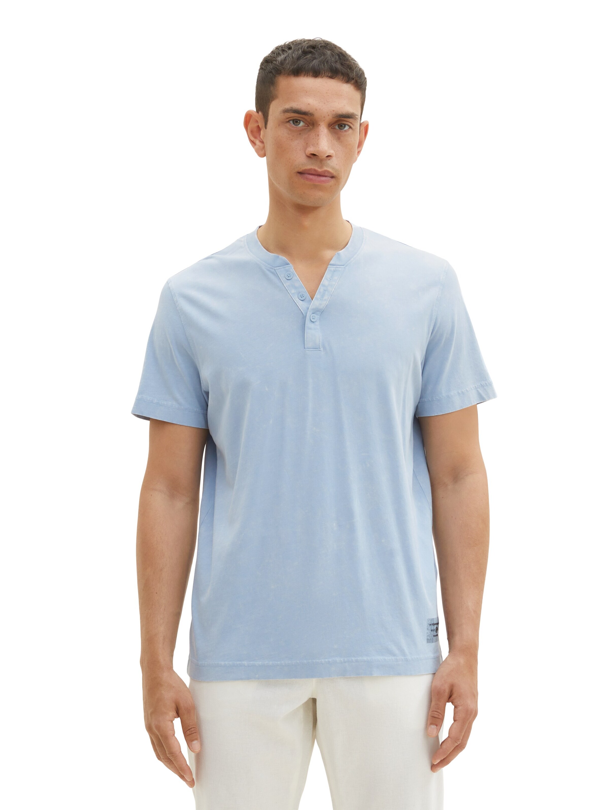 TOM TAILOR Shirt 'Serafino' in Blue: front