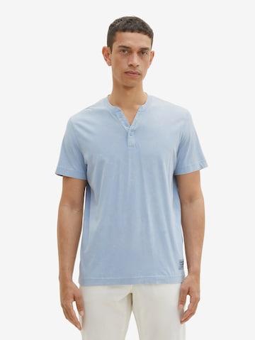 TOM TAILOR Shirt 'Serafino' in Blauw: voorkant