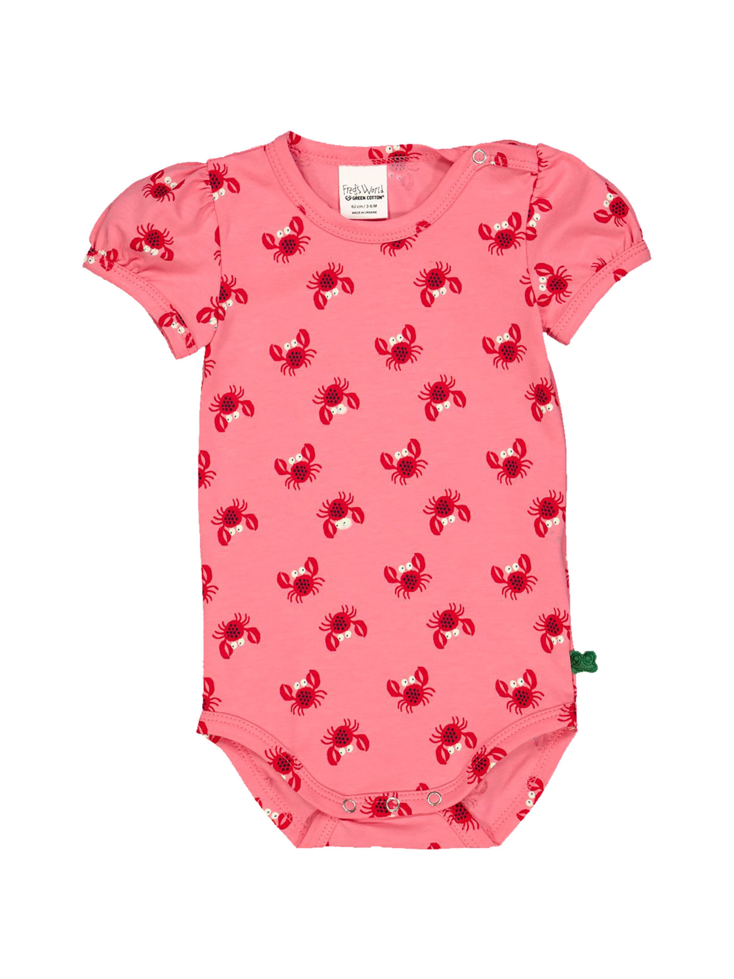 Barboteuse / body Fred's World by GREEN COTTON en rose : devant