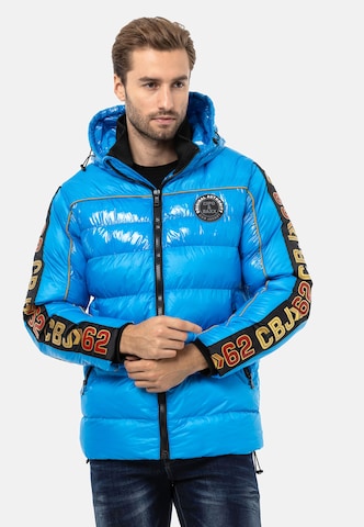 CIPO & BAXX Winter Jacket in Blue: front