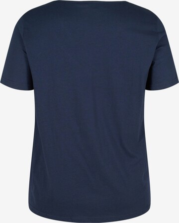 Zizzi Shirt 'EFANNEY' in Blauw