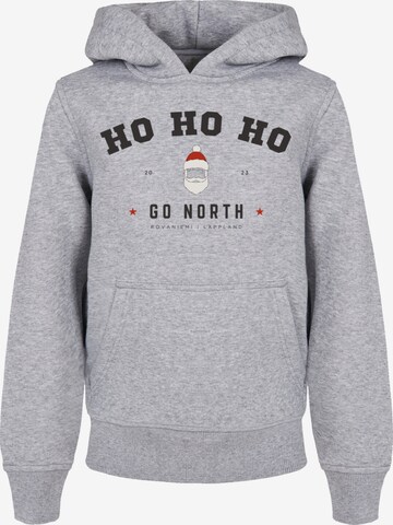 F4NT4STIC Sweatshirt 'Ho Ho Ho Santa Claus Weihnachten' in Grijs: voorkant