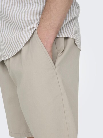 regular Pantaloni 'Tel' di Only & Sons in beige