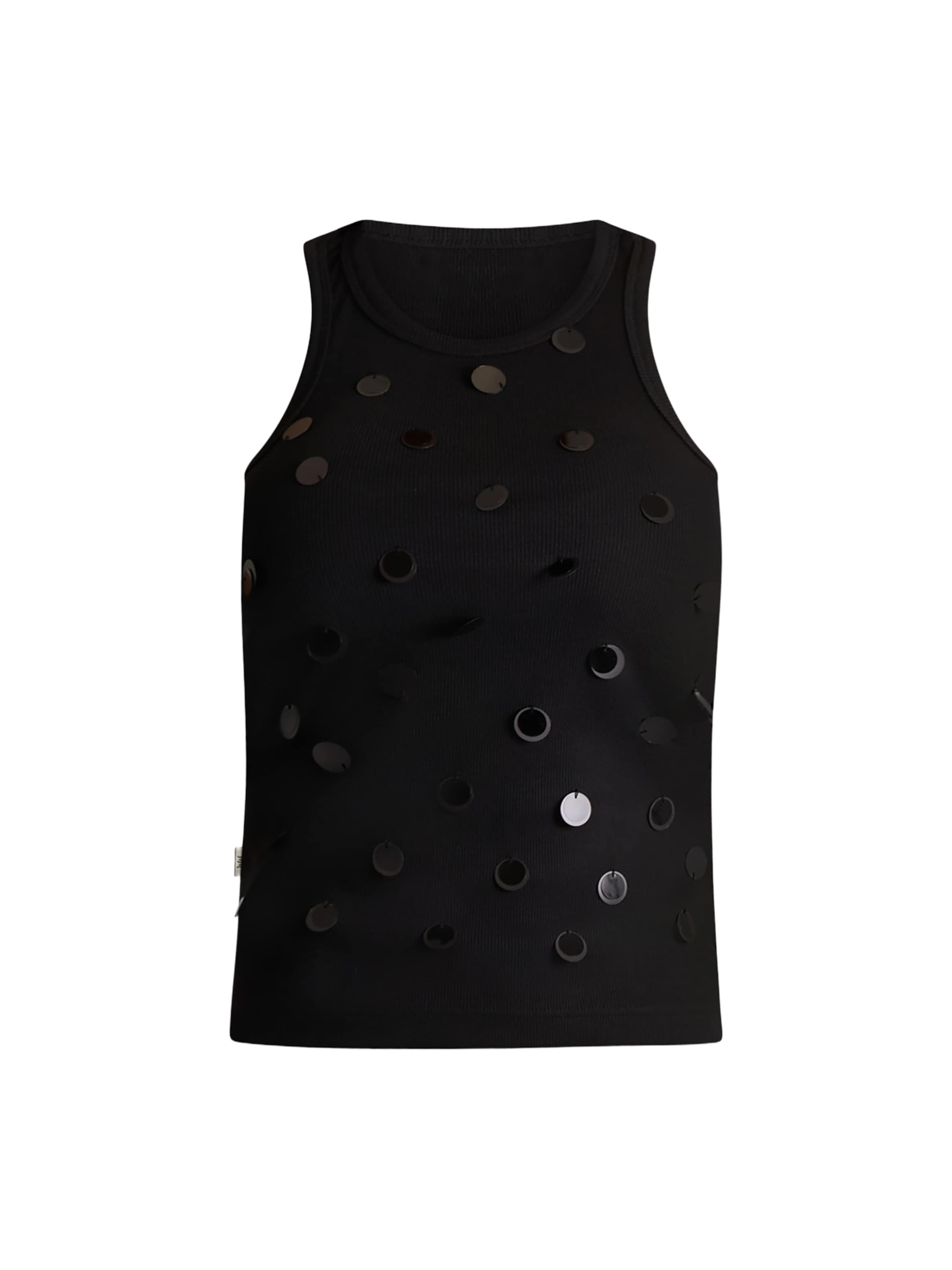 Jijil Tanktops in Schwarz: Vorderseite