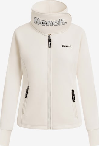 BENCH - Sudadera con cremallera deportiva 'Haylo' en blanco: frente