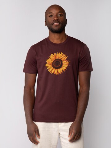 Watapparel Shirt 'Sonnenblume' in Red: front