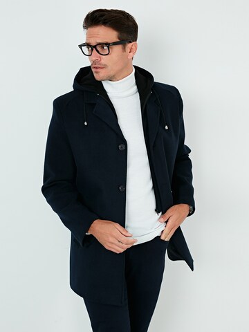 Buratti Winter Coat in Blue: front