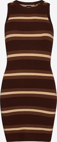 Superdry Knitted dress in Brown: front