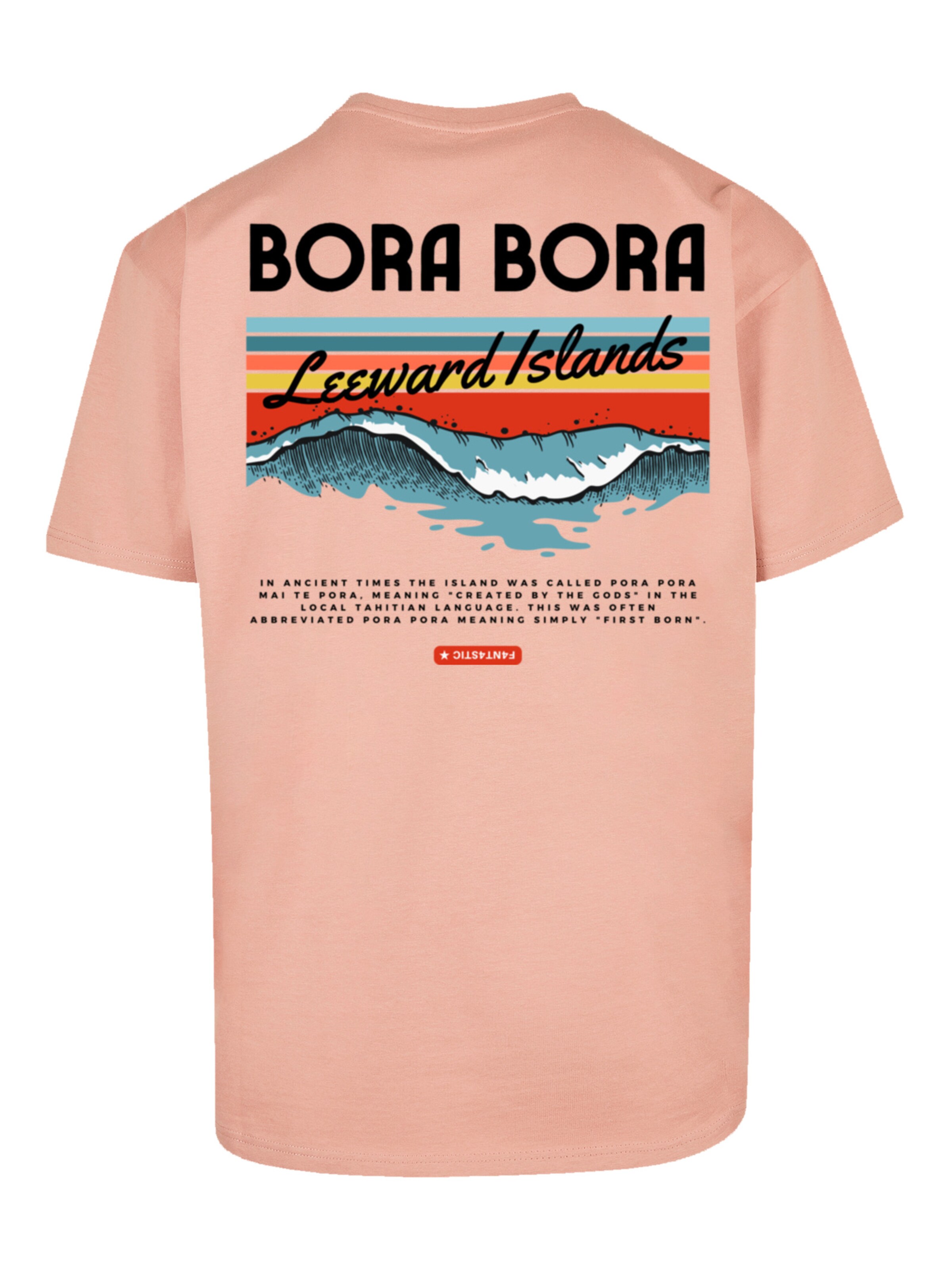 F4NT4STIC T-Shirt 'Bora Bora Leewards Island' in Beige: Vorderseite