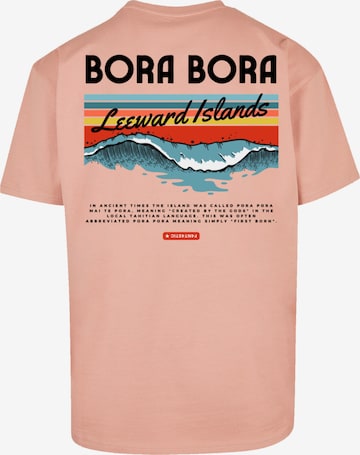 T-Shirt 'Bora Bora Leewards Island' F4NT4STIC en beige : devant