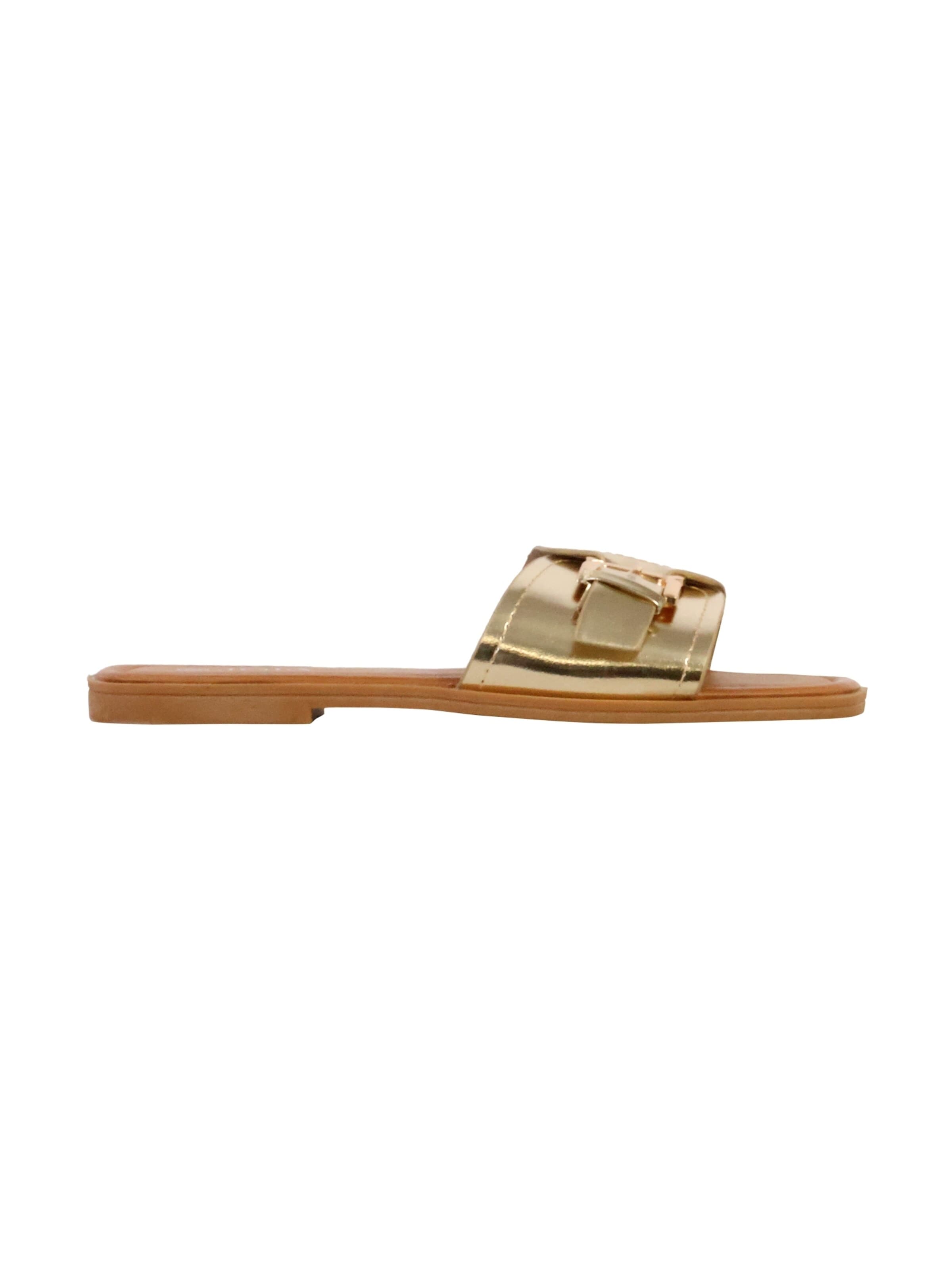 Joia - Sandalias 'Flache Sandalen zum Hineinschlüpfen' en oro