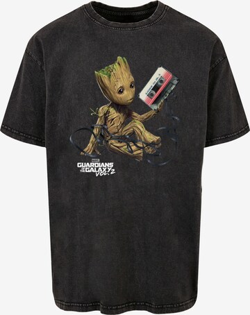 ABSOLUTE CULT Shirt 'Guardians Of The Galaxy Vol2 - Groot Tape' in Grey: front