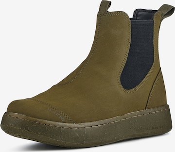 WODEN Chelsea boots 'Magda' in Groen: voorkant