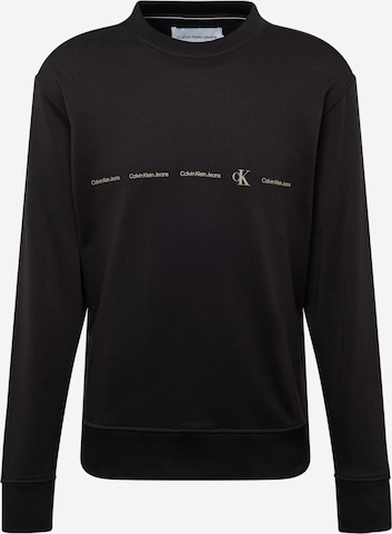 Calvin Klein Jeans Sweatshirt in Schwarz: predná strana