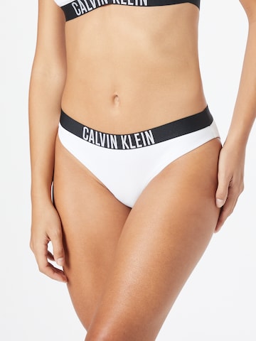 Calvin Klein Swimwear Bikini Bottoms in White: front