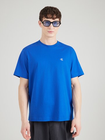 T-Shirt Calvin Klein Jeans en bleu : devant