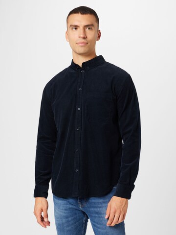 ABOUT YOU Regular fit Overhemd 'Hamza' in Blauw: voorkant