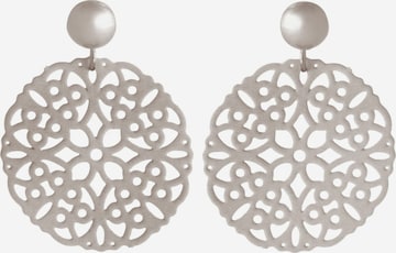 Gemshine Earrings 'Yoga Mandala' in Silver: front