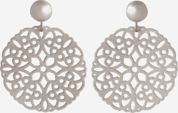 Boucles d'oreilles 'Yoga Mandala' Gemshine en argent : devant