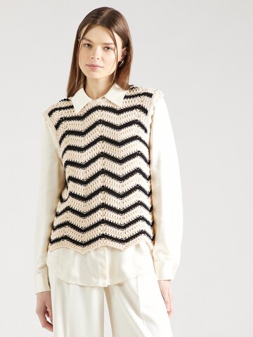 Tops en tricot 'Cary' modström en beige : devant