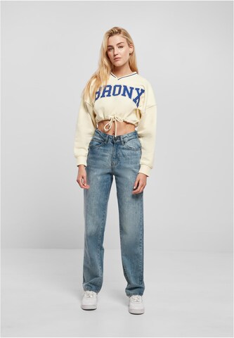 FUBU - Sudadera 'Crew Rhinestone' en blanco