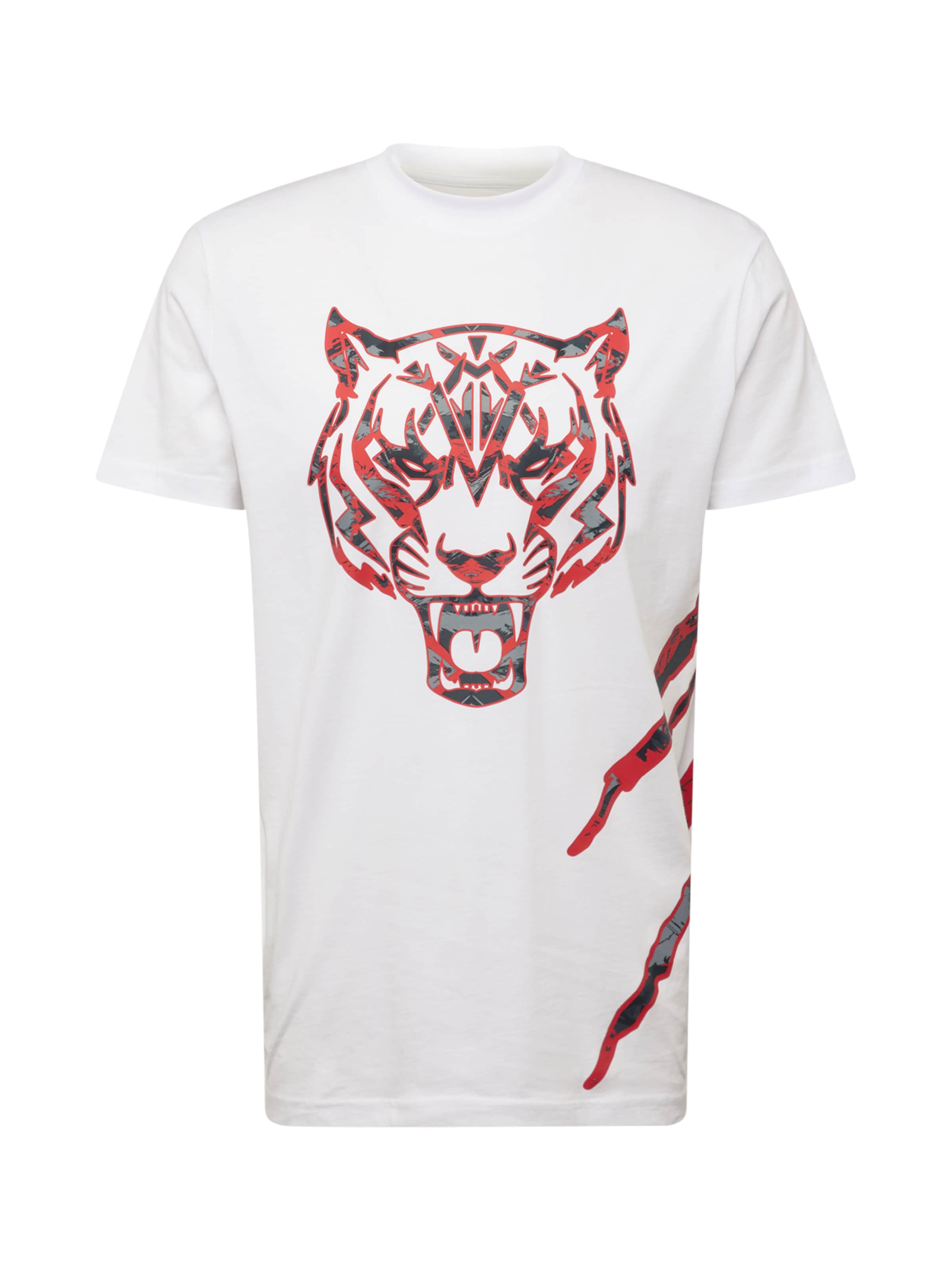 Plein Sport Shirt in Grey / Anthracite / Fire red / White, Item view