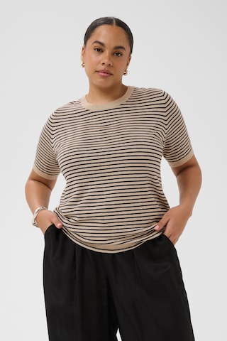 KAFFE CURVE Trui 'KClizzy' in Beige: voorkant