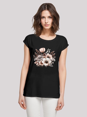 F4NT4STIC Shirt 'Blumenstrauß Boho' in Zwart: voorkant
