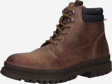 JACK & JONES Veterboots 'STATHAM' in Bruin: voorkant