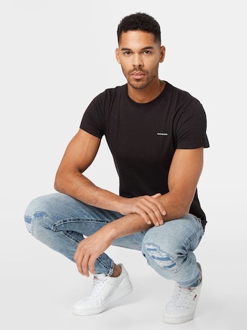 Calvin Klein Jeans Rovný strih Tričko - Sivá