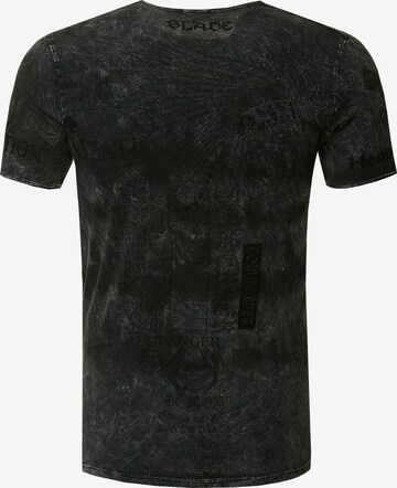 Rusty Neal T-Shirt in Batik Optik in Grau