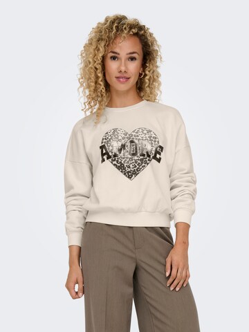 ONLY Sweatshirt in Beige: front