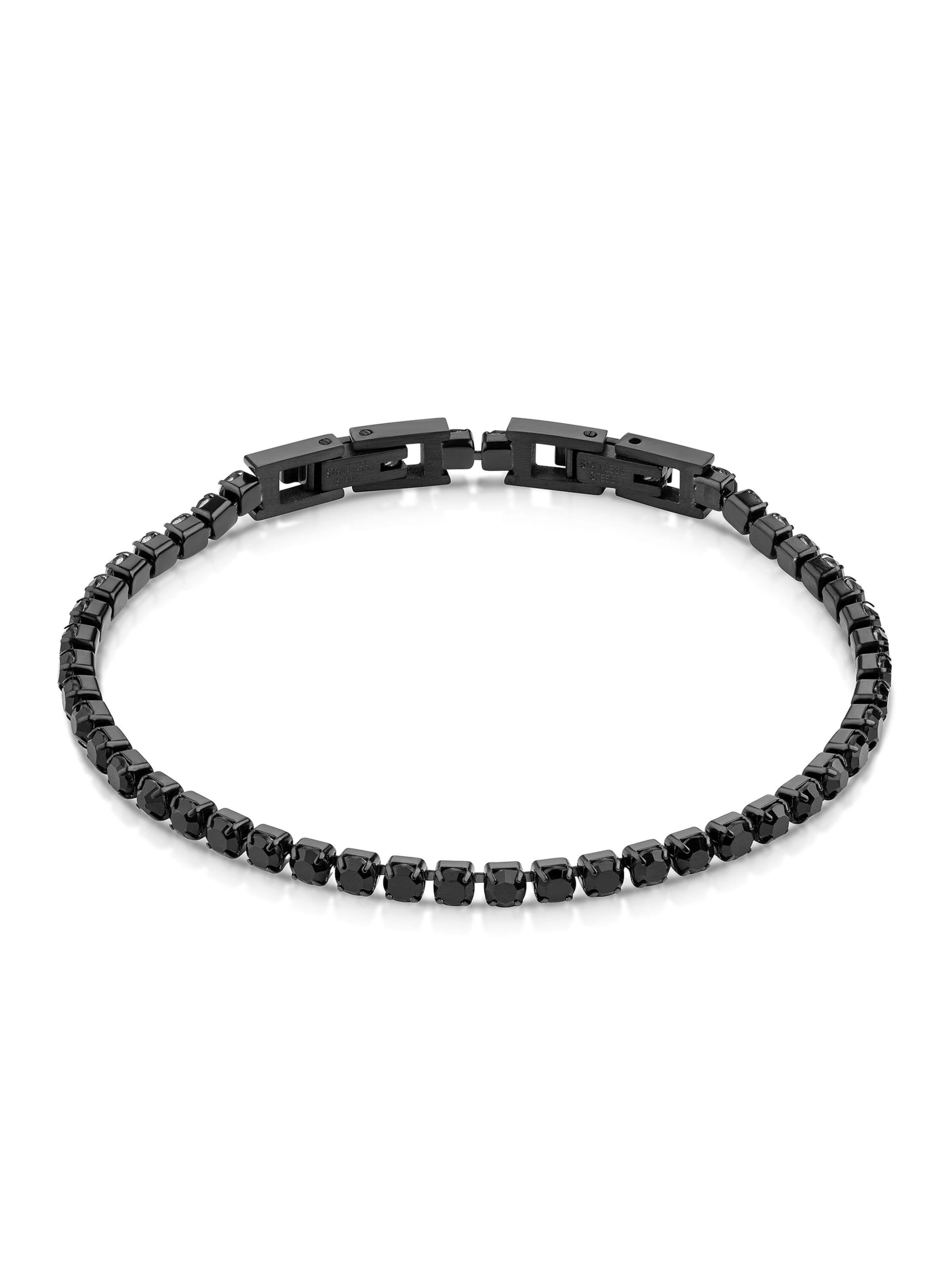 Zeeme Armband in Schwarz: Vorderseite