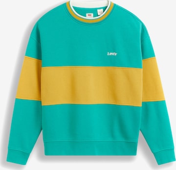 LEVI'S ® Sweatshirt 'Color Block Tipped Crew Alhambra' in Grün