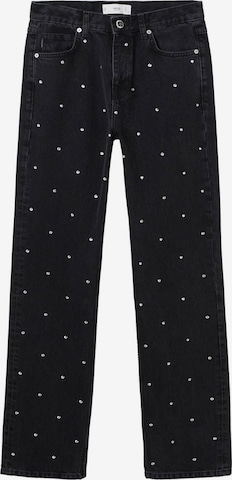 MANGO Regular Jeans 'Nuit' i svart: forside