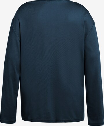 Ulla Popken Sweatshirt  (GOTS) in Blau