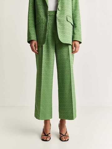 Scalpers Широкий Плиссированные брюки 'Jac' в Зеленый: спереди