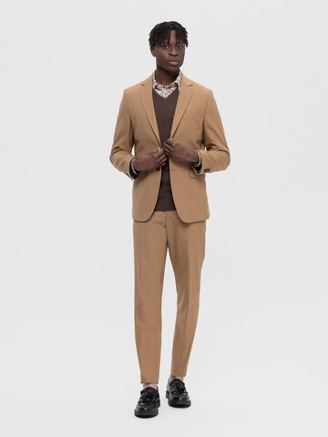 SELECTED HOMME Slim fit Suit Jacket in Brown