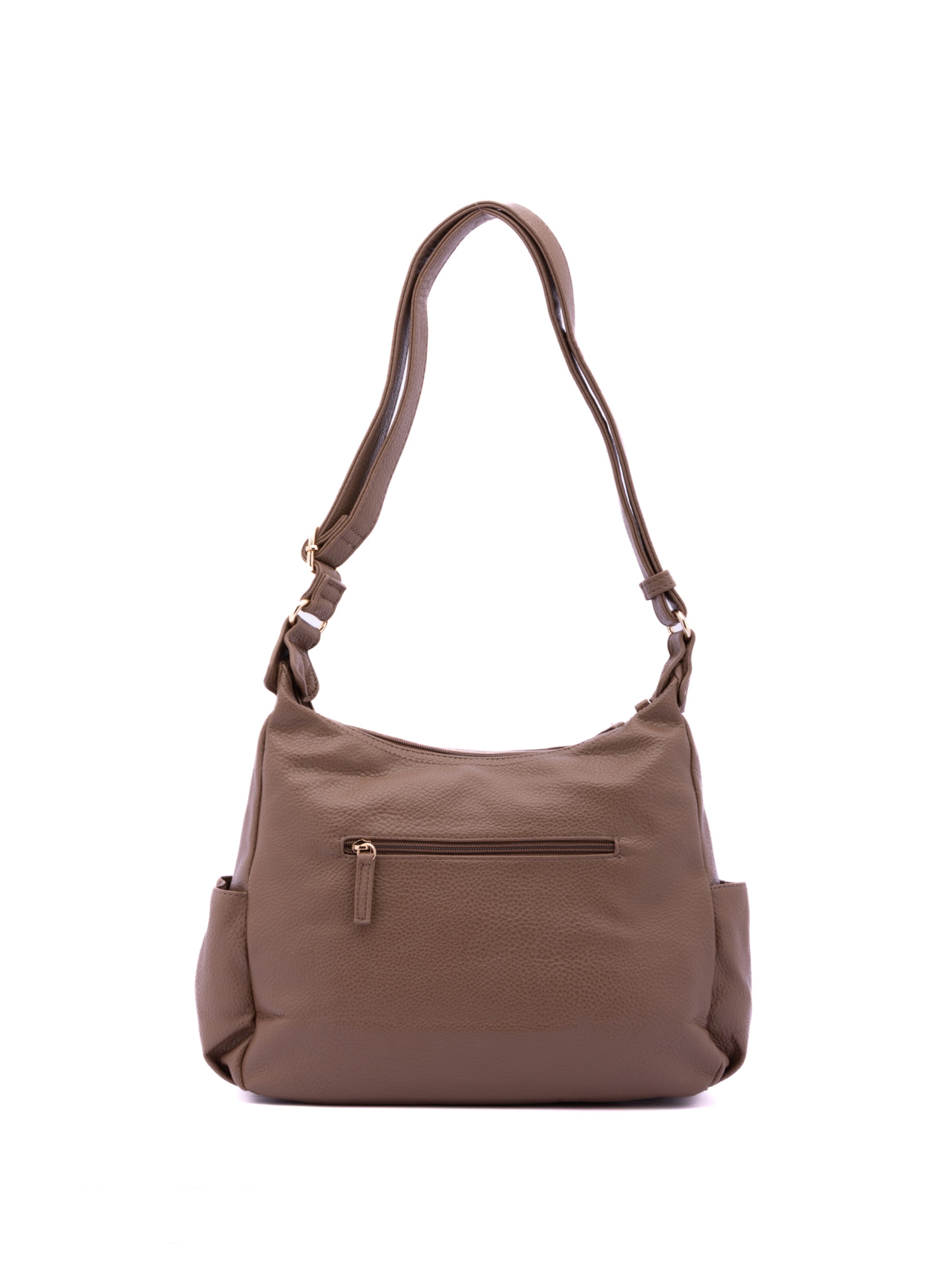 Borsa a spalla 'Borsa a Spalla Donna Ecopelle - Zip e Tasche Multiple' di B. Cavalli in grigio