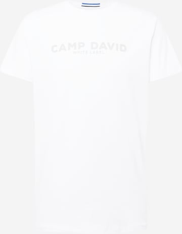 CAMP DAVID Μπλουζάκι σε λευκό: μπροστά