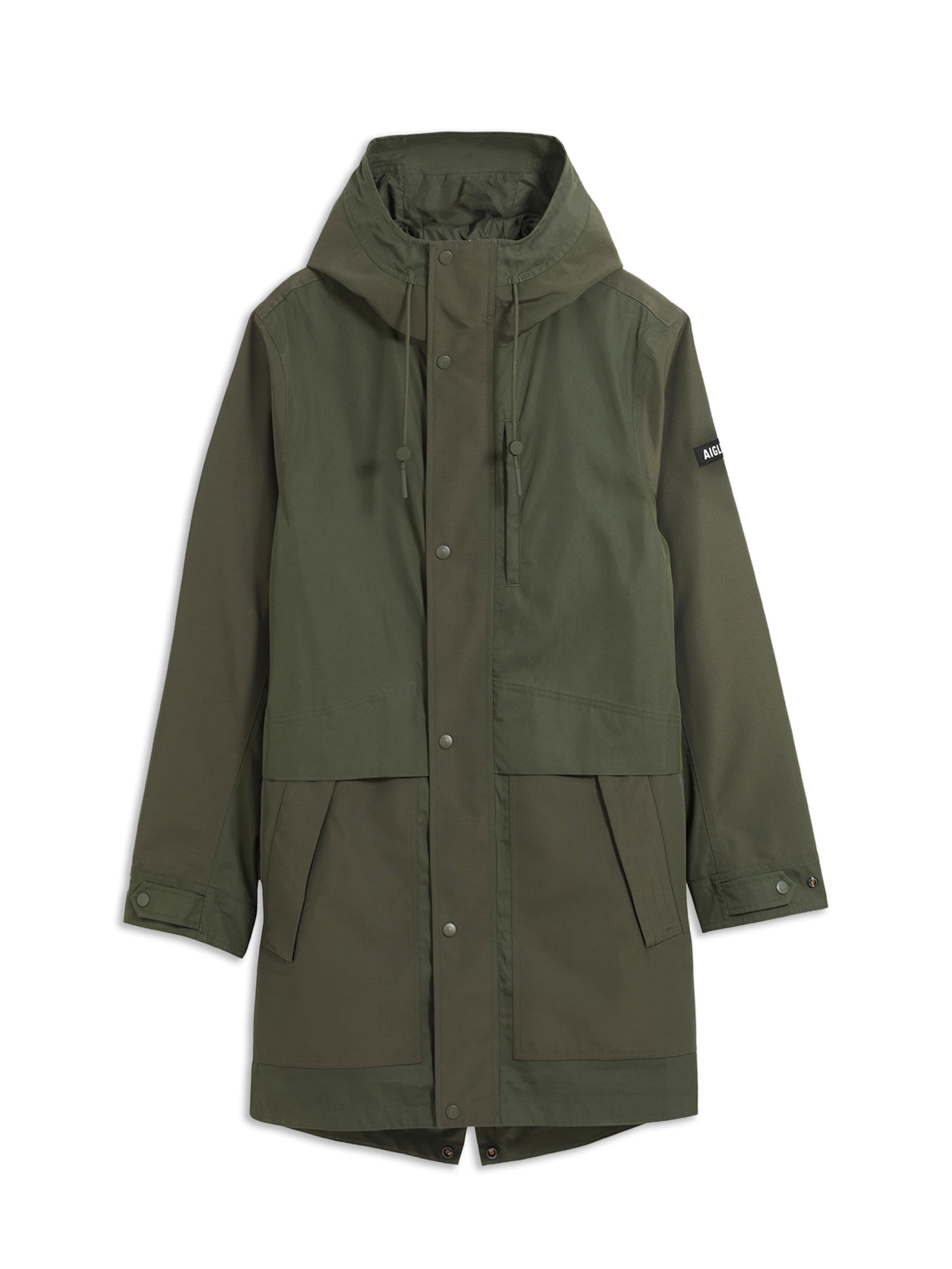 Parka de primăvară-toamnă 'T-Kit' de la AIGLE pe verde: față