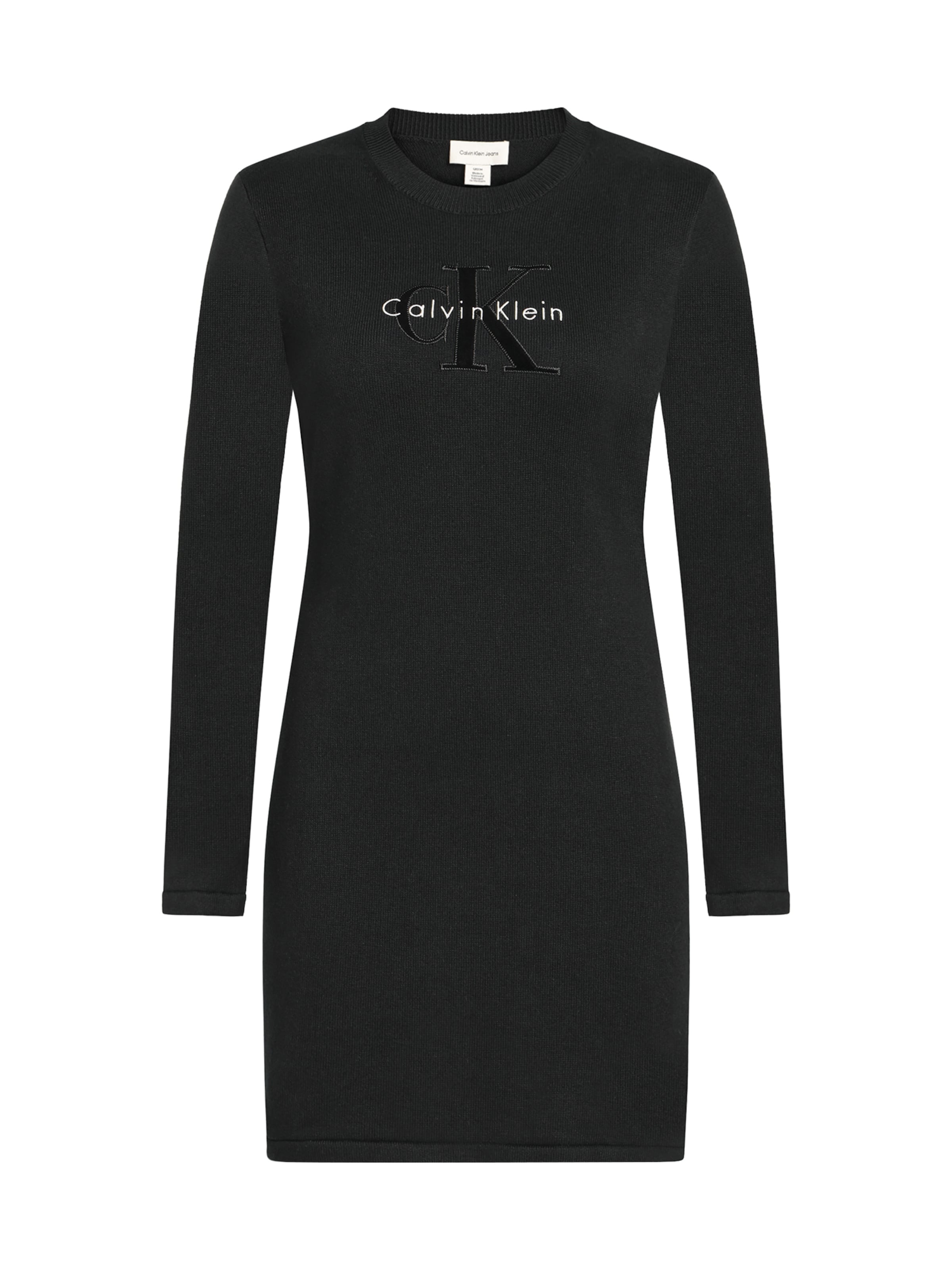 Calvin Klein Jeans Трикотажное платье в Черный: спереди