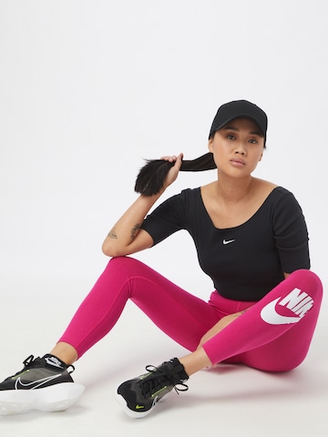 Nike Sportswear Скинни Леггинсы 'Essential' в Ярко-розовый