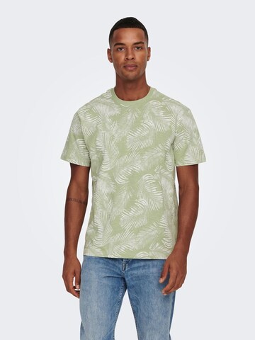 Only & Sons Shirt 'Perry' in Green: front