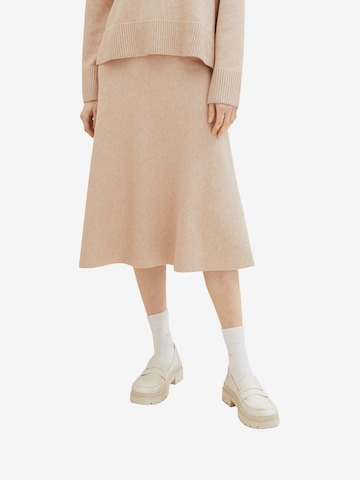 TOM TAILOR Skirt in Beige: front