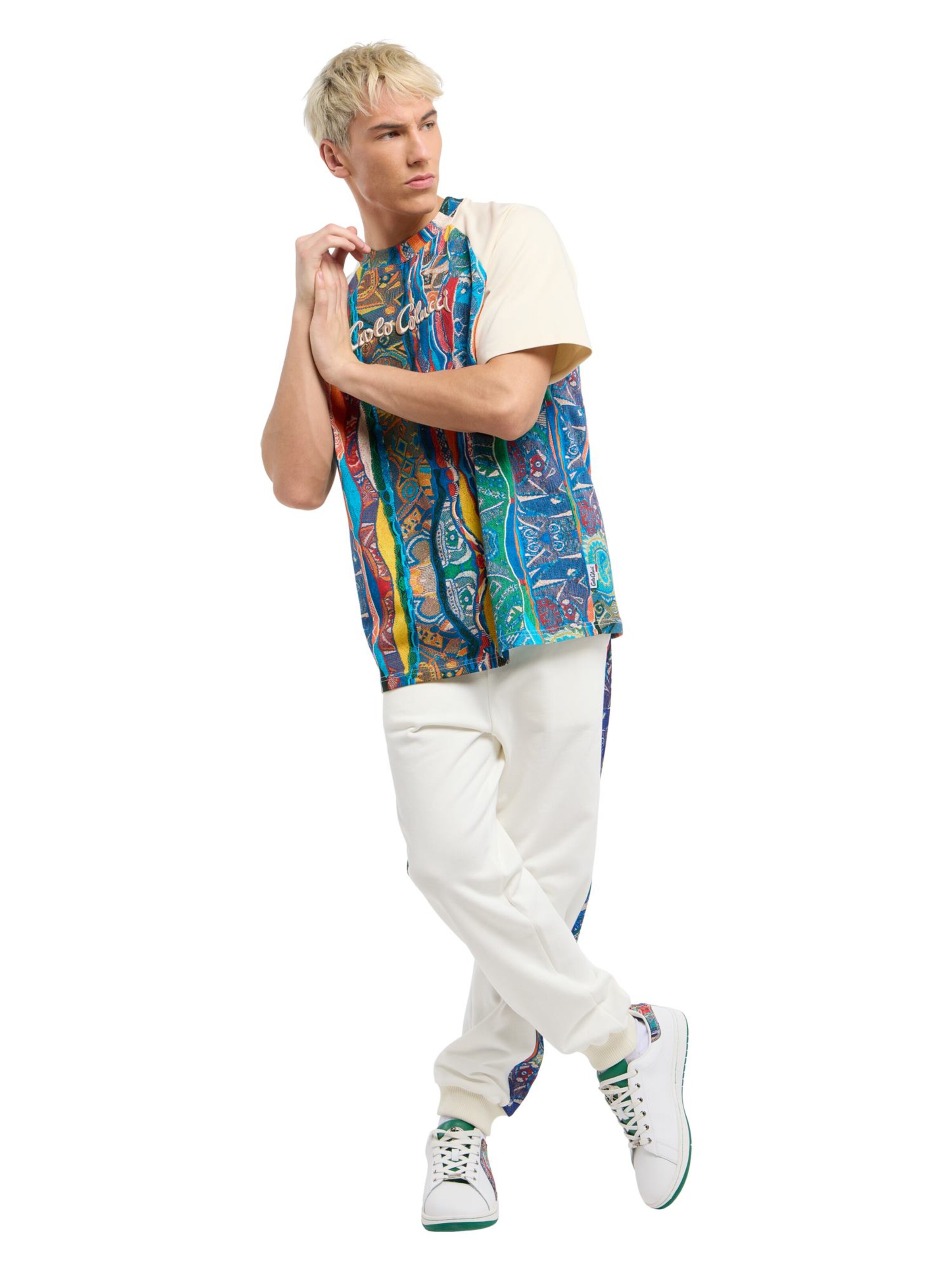 T-Shirt 'Eschfaller' Carlo Colucci en blanc